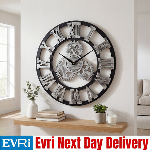 Large gear wall clock 60cm - wall,