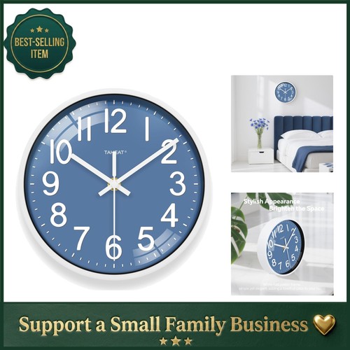 Stylish inch blue wall clock - inch,