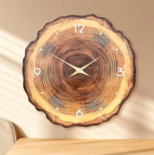 Wooden ring veneer wall - wooden,