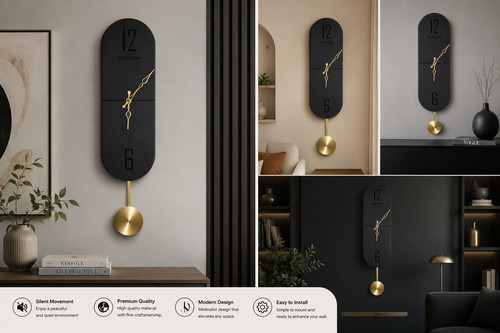 Wall clock pendulum designer - clock,
