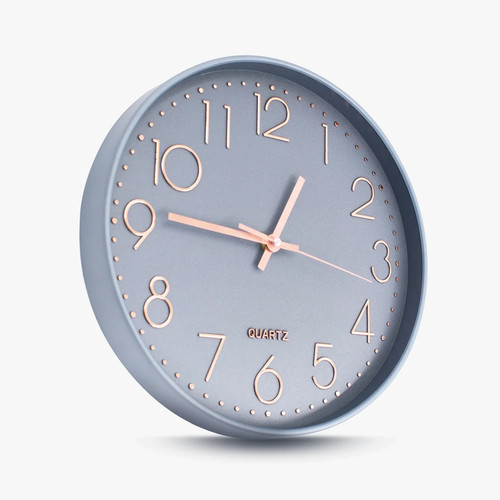 Wall clock grey - wall, rose