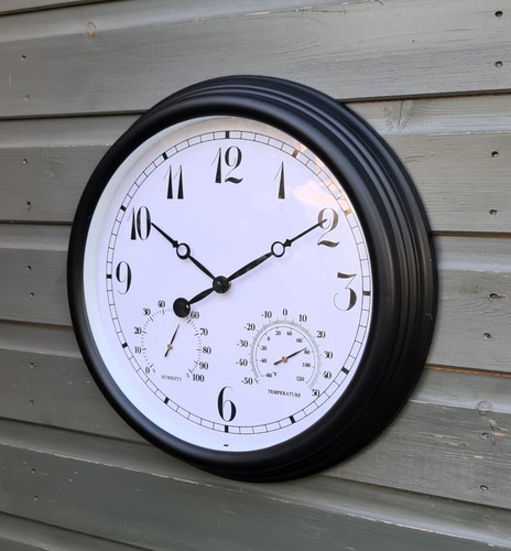 Garden station wall clock with - station,