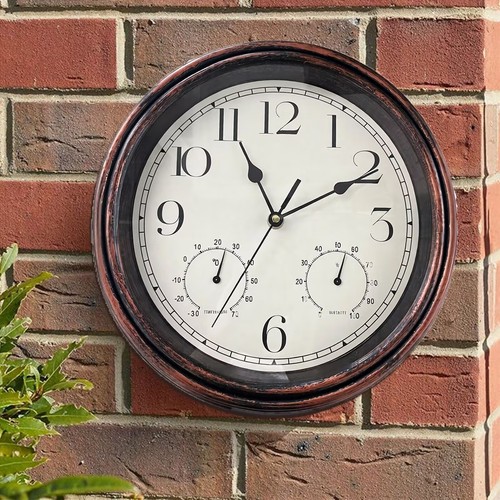 Garden station wall - clock, with