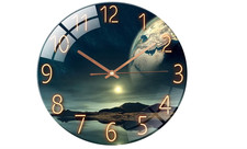 12in Silent Non Ticking Glass