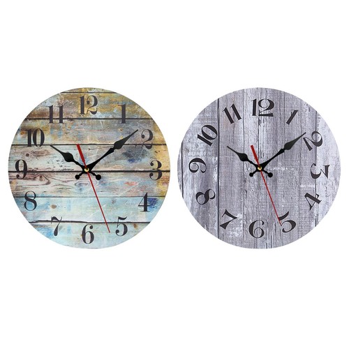 Round wood wall clock - wall,