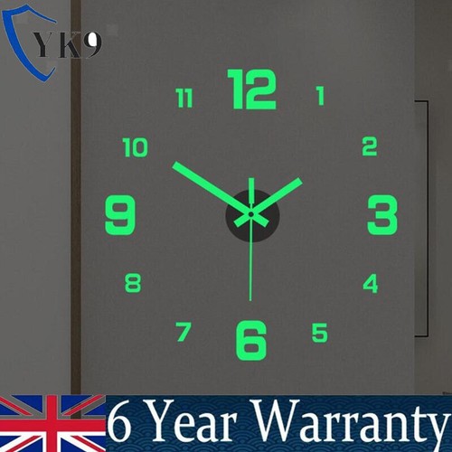 Luminous wall clock stickers - wall,