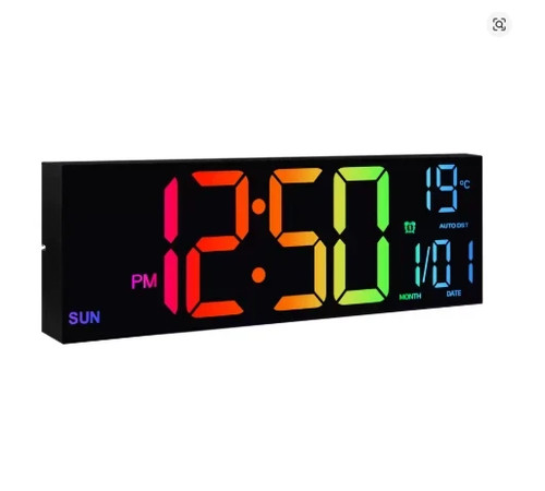 Large digital wall clock - large,