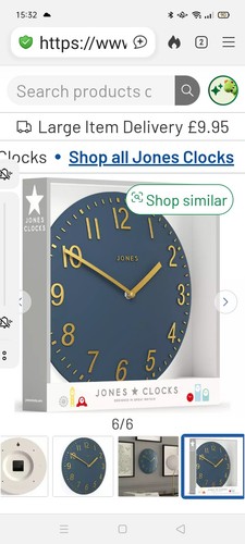 Jones clocks navy blue - clocks,