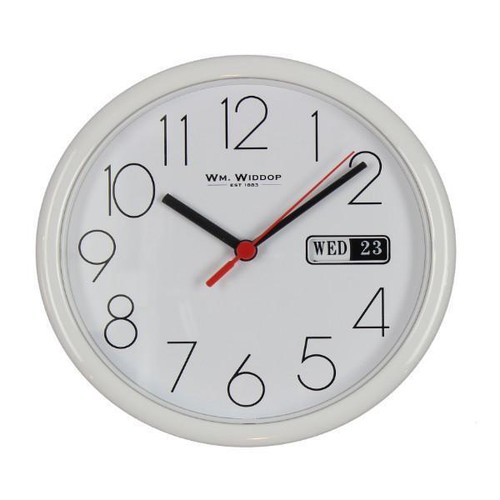 White round wall clock - wall,