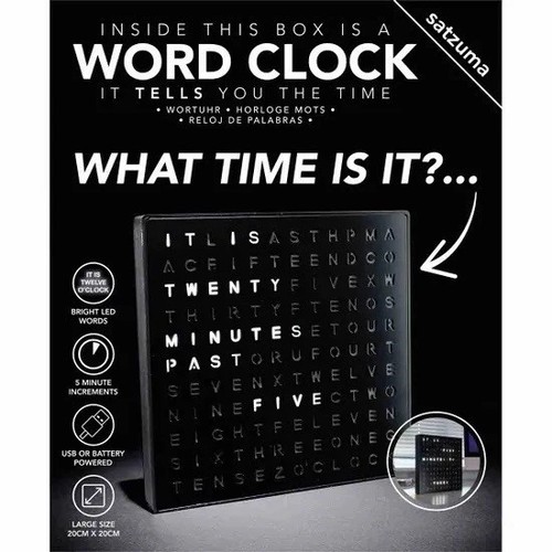 Satzuma digital word clock - word,
