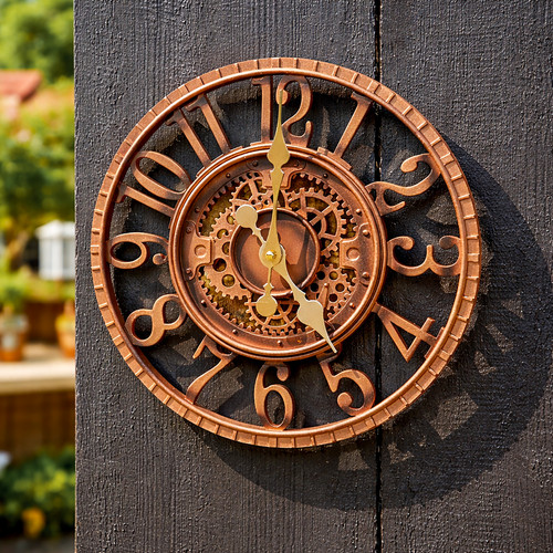 Large wall clock metal indoor - wall,