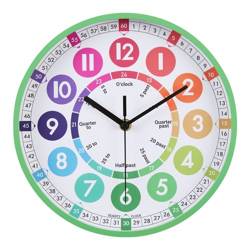 Children wall clock - kids, learn