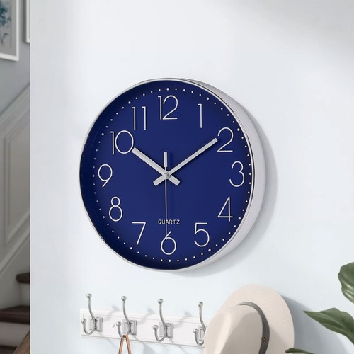 Silent 12inch round wall clock - round,
