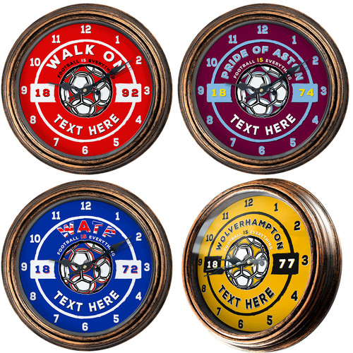 Personalised football clock - personalised,
