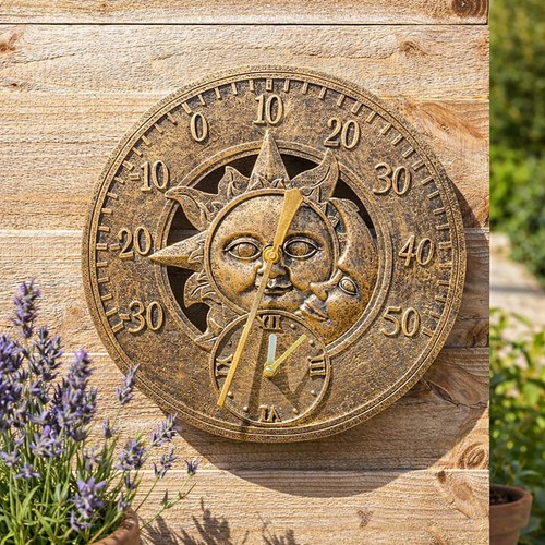 30cm vintage sun and moon - 30cm,