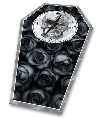 Coffin wall clock gothic - wall,